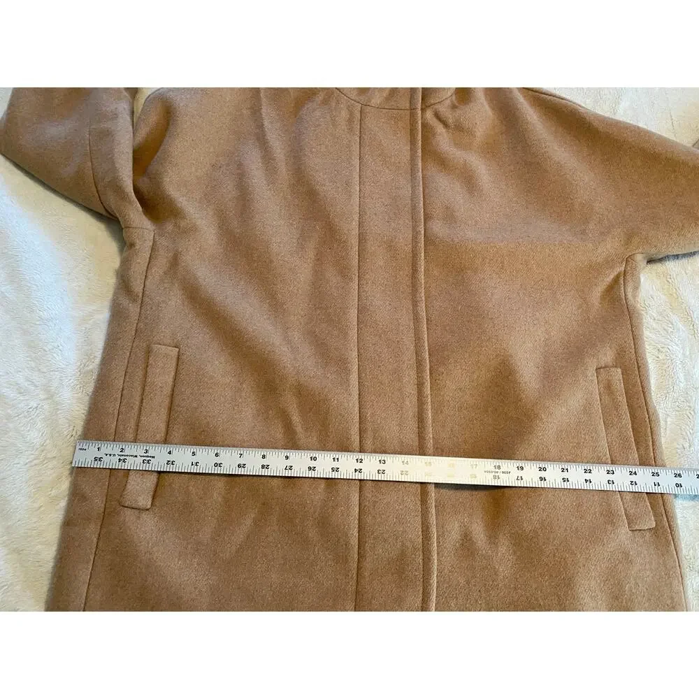 NWT J. CREW COAT CITY WOOL CAMEL TAN PREPPY MINIMALIST QUIET LUXURY OLD MONEY